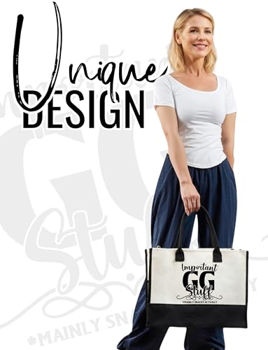 Bolso Tote de Lona InnoBeta para Mujer con Cierre y Correa miniatura 4