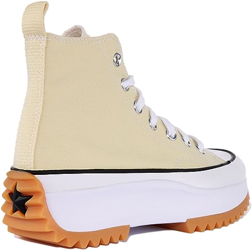 Converse Run Star HI Unisex Sneaker, Grey Lemon/White, Size 6.5M/8W3