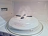 Microwave Hovering Anti Splattering Magnetic Food Lid Cover Guard - Microwave Splatter Lid with Steam Vents & Microwave Safe Magnets - Dishwasher Safe & Sticks To The Top Of Your Microwave