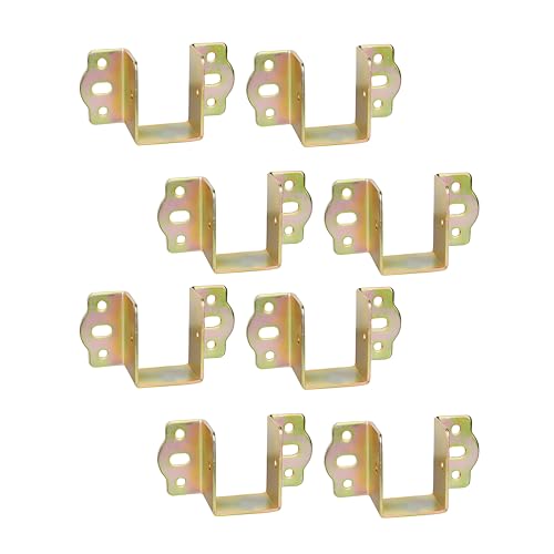 LIKERAINY Centre Support Bed Hinge Rail Brackets Timber Joist Hanger Width 35 mm Suspension Connecting Fittings Hooks Fastener for Bed Frame Metal 8 pcs