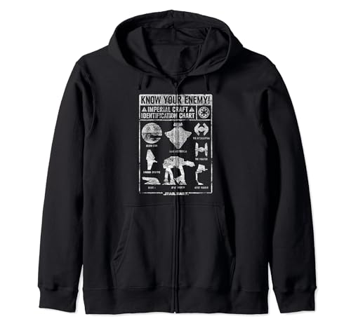 Veste Star Wars Know Your Enemy Poster Hoodie sweat zippé molletonné avec poches