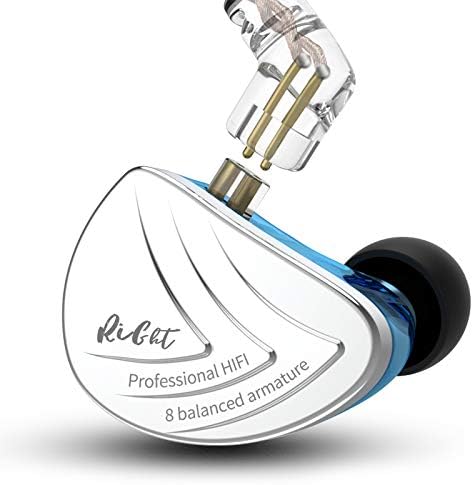 KZ AS16 16 Units Earbuds Balanced Armature Headphones Noise Reduction Extra Bass Sports in Ear Earphone (No Mic, Blue)