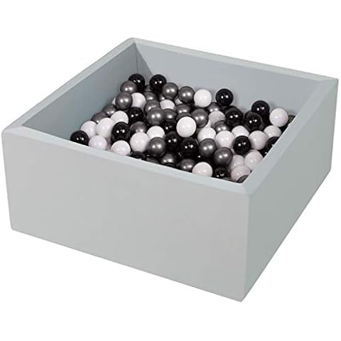 TRENDBOX Ball Pit Kids Ball Pit Memory Foam Ball Pit Square Ball Pits for Toddlers Babies Ball Pit Balls NOT Included - Gray Cover