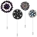 kilofly Men's Bead Lapel Pin Wedding Suit Boutonniere Stick, Value Set of 4