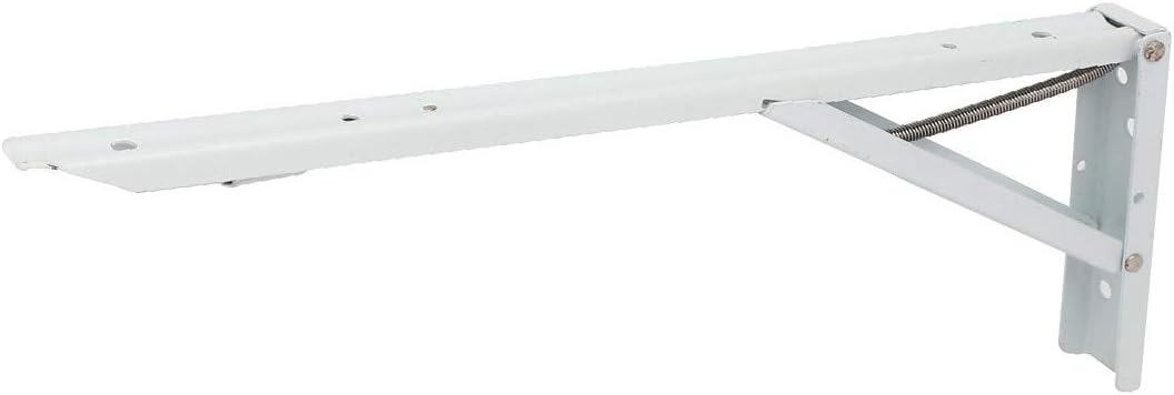 New Lon0167 36cm 14" Featured Length Metal Spring reliable efficacy Loaded Triangle Folding Shelf Bracket Support 2pcs(id:d43 20 e1 686)