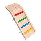 POPETPOP Wooden Cage Bridge Small Animal Climbing Ladder Hamster Platform for Gerbil Rat Chinchillas...