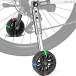 FORTOP Bike Training Wheels, Pair of Heavy Duty Rear with Stabilizers Mounted Kit for 16 18 20 22 inch Kids Boy Girls Variable Bike (Black)