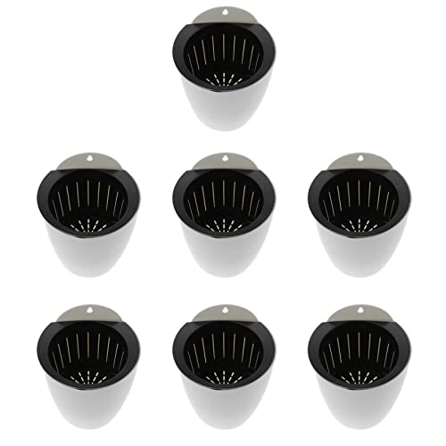 YARNOW 7pcs Automatic Self Watering Flower Pot Indoor Round Planter for Plants Watering Planters for Hanging