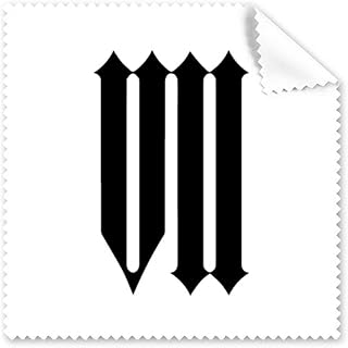 Roman Numerals Seven in Black Silhouette Cleaning Cloth Phone Screen Glasses Cleaner 5pcs