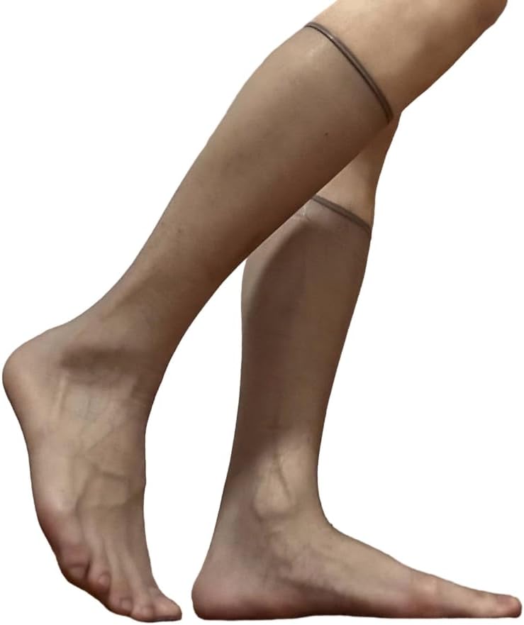 Mens Sheer Business Dress Socks Long Over the Calf Dress or Work Socks Nylon Dress Socks Dress Socks