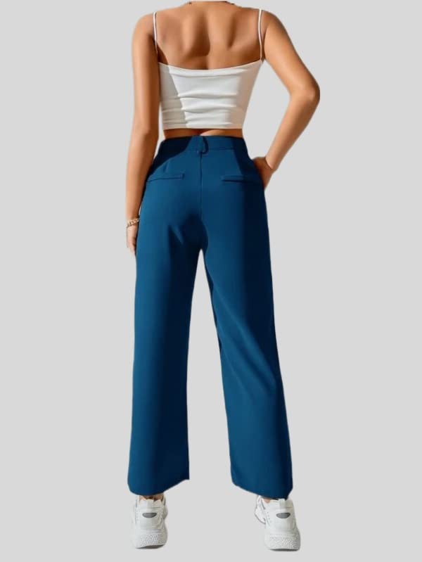 Image of Elendra Women Lycra - Bootcut Trousers Pant Wide Leg
