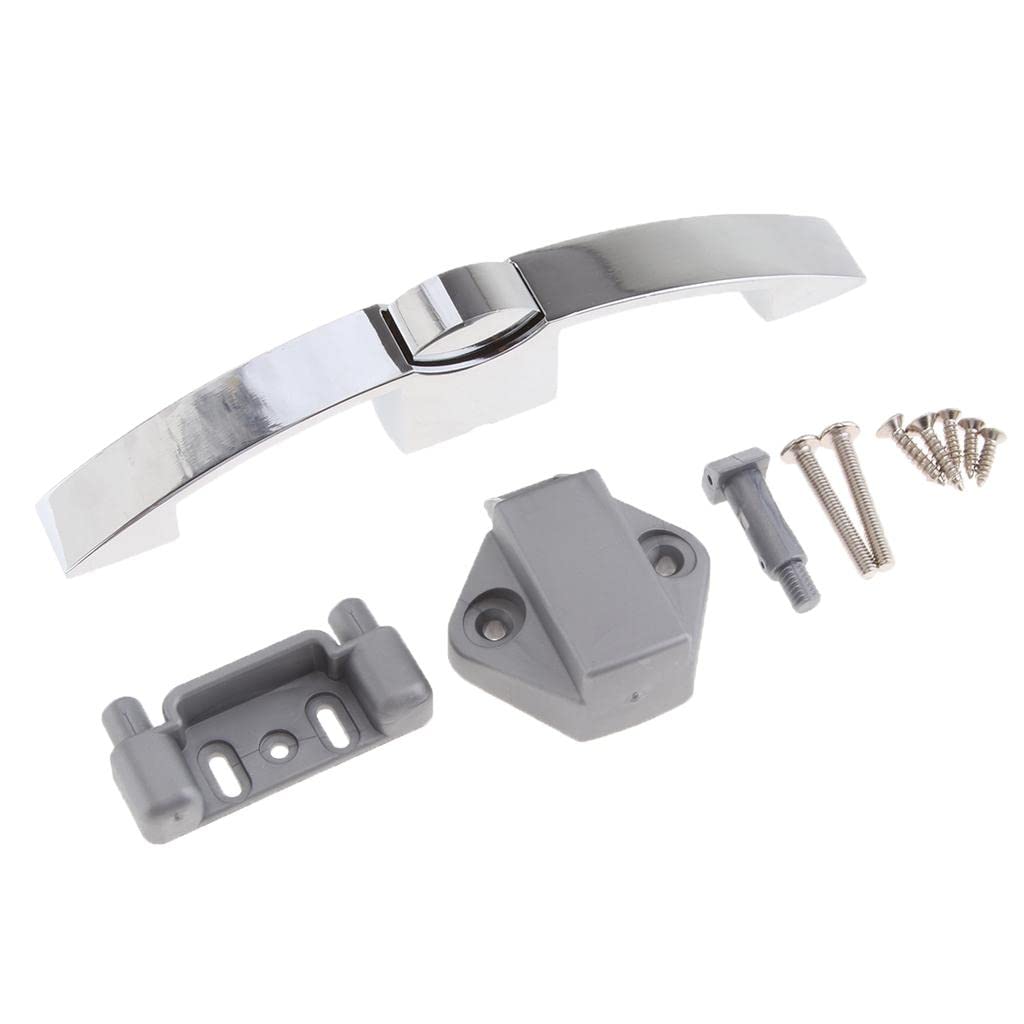 Poignée bouton pression en alliage de zinc chrome brillant pour meuble haut de gamme