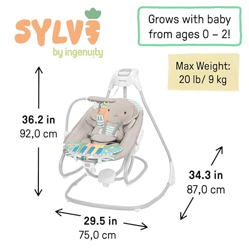 Ingenuity Grow with Me SimpleComfort Piano Playtimen Baby Swing & Rocker - image 6