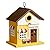 Glitzhome Birdhouses for Outdoors,Solid Wood Hanging Bird Houses for Outside, 9.5" H Modern General Store Decorative Pet Cottage Outdoor Garden Birdhouse for Outdoor Patio,Yellow