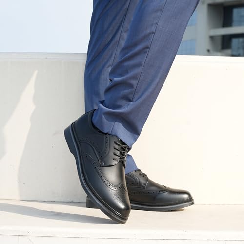 Hawkwell Men's Plus Size Wingtip Brogue Oxfords Dress Shoes US Size 13 14 15 16 174