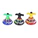 jojofuny 3 Pezzi Trottole Luminose per Bambini novità Musicali Filatori Lampeggianti con Giroscopio Divertenti Cime di Vibrazione per Bambini Bomboniere Premio Ottimo Regalo (Colore