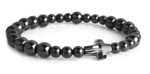 Bracelet Catholic Rosary Edition 99.9% Pure Titanium Swarovski Cross Pendant Verdii 1148B (19) #TOP26