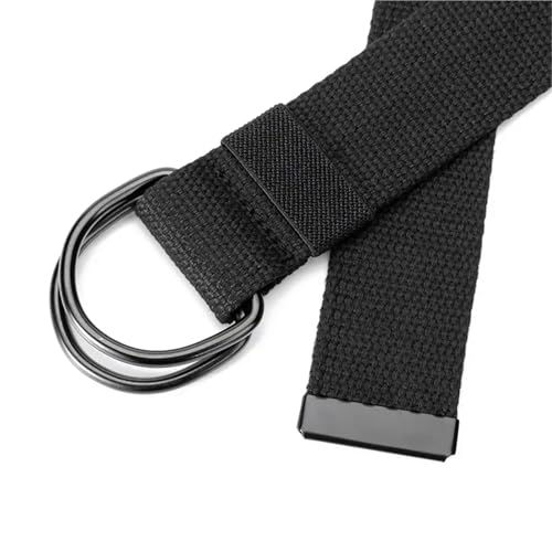 2pcs Canvas Men Belt Unisex Double D-Ring Buckle Waistband Casual Canvas Belt Fabric For Jeans For Business4