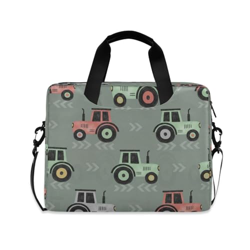 Bolso para laptop con patrón colorido de tractor miniatura 1