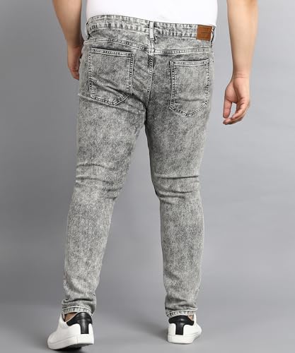 Image of Urbano Plus Men's Regular Fit Washed Jeans Stretchable