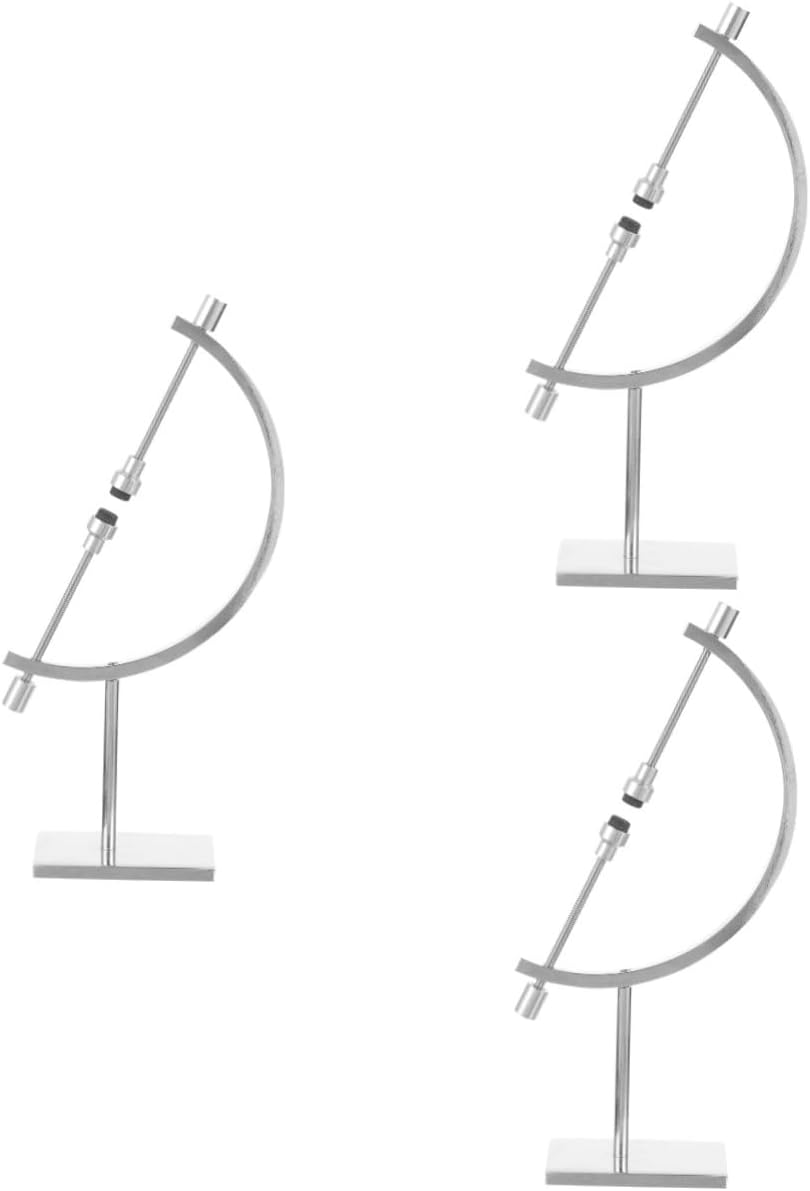 Alipis 3pcs Adjustable Metal Crystal Display Stand Elegant Sphere Holder for Home Decor Ornament Showcase Premium Construction for Gems and Minerals