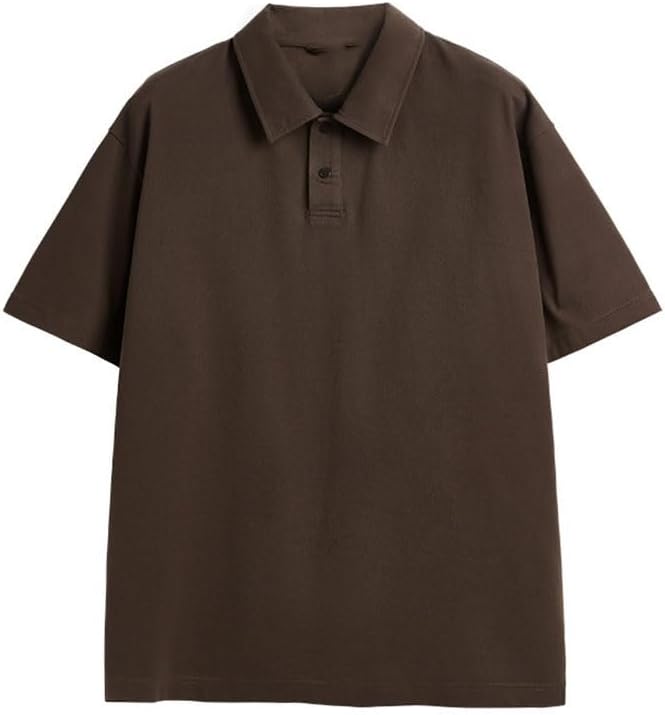 Fashion Lapel Pullover Short Sleeves Casual Cotton Breathable T-Shirt Outdoor Sports Classic Tops Vest