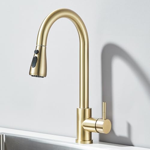 Robinet de cuisine extractible blanc mitigeur design orientable - 2