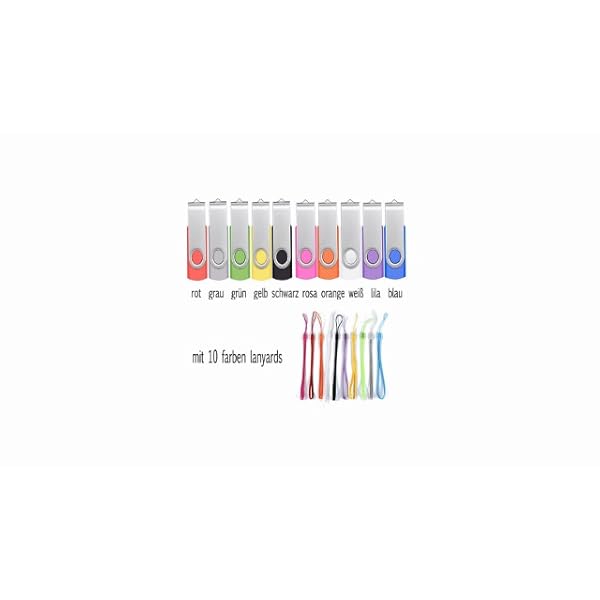 32 GB USB Sticks 10 Stück, Einklappbare Memory Sticks, Tragbar Bunt Speicherstick, 32GB USB 2.0 Flash Laufwerk mit 10 Farbbändern- Mehrfarbige Datenablage Pen Drive für Geschenke von FEBNISCTE – Bild 8