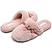 ONCAI Pantofole Donna Invernali Peluche Calde Pelliccia Finta Memory Foam Casa Ciabatte Donna Invernale Morbide Comode Pelose Lana Soffice Letto Pantofole con Suola Antiscivolo Rosa 39 EU