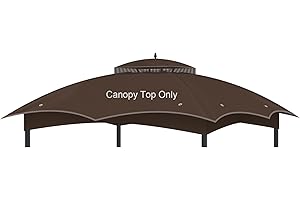 OIPUNSHLE Replacement Gazebo Canopy Top Cover for 10x12, Double Tiered Waterproof Canopy Roof