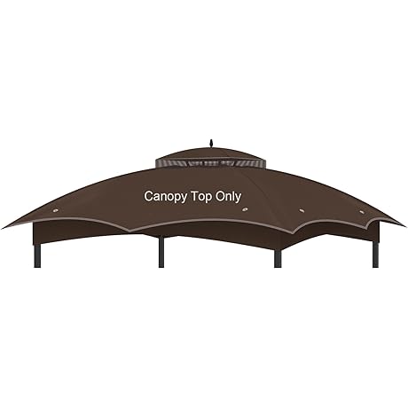OIPUNSHLE Replacement Gazebo Canopy Top Cover for 10x12, Double Tiered Waterproof Canopy Roof