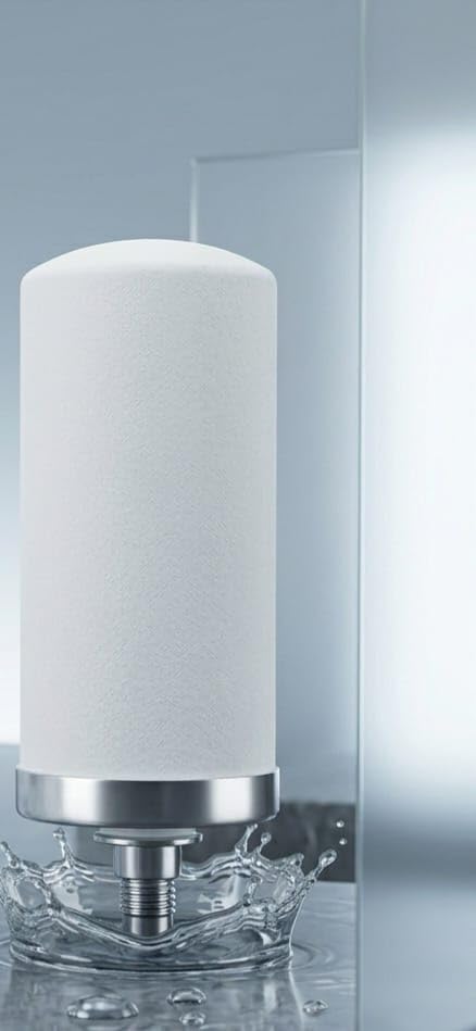 Ceramic Water Filter Candle Purifier, White, Stainless Steel, for Home Use (10, WHITE)-image-14