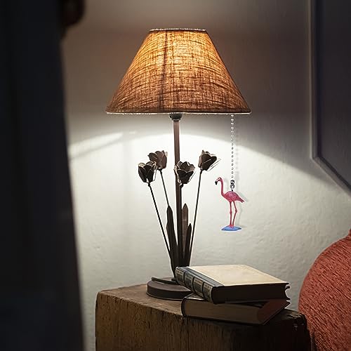Image of Flamingo Ceiling Fan Pull Chain,Cute Realistic Flamingo Animal Fan String Pulls Charm Extension Decorative,12in 3mm Diameter Beaded Fan Light Pull Chains Extender Ornament for Kids Room
