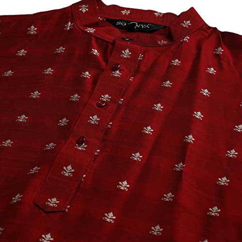 Image of SOJANYA (Since 1958 Men's Pure Cotton Sequined Embroidred Kurta - Perfect for Festivals & Functions
