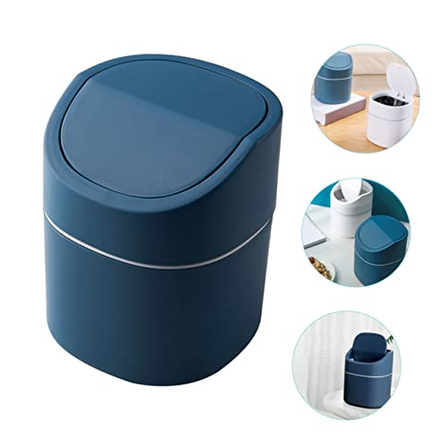 Cabilock Basurero Mini de Escritorio Rectangular Azul Oscuro miniatura 3