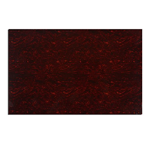 Musiclily Pickguard a Découper Plate Matériel 435x290mm pour Guitare électrique Strat Tele et Basse, 4 plis Red Tortoise - Les Beatles, Paul McCartney, John Lennon, RIngo Starr, George Harrison Musiclily Pickguard a Découper Plate Matériel 435x290mm pour Guitare électrique Strat Tele et Basse, 4 plis Red Tortoise