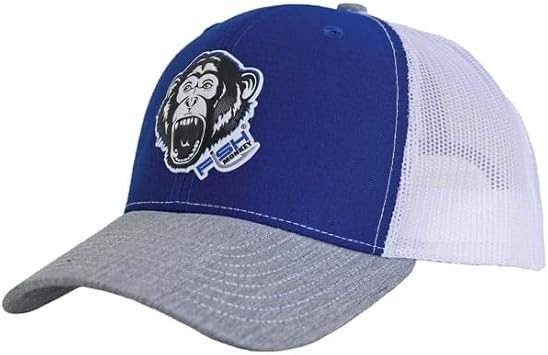 Fish Monkey FM75-RLWHG Hat ScreamN Monkey Royal/White/Heather Grey