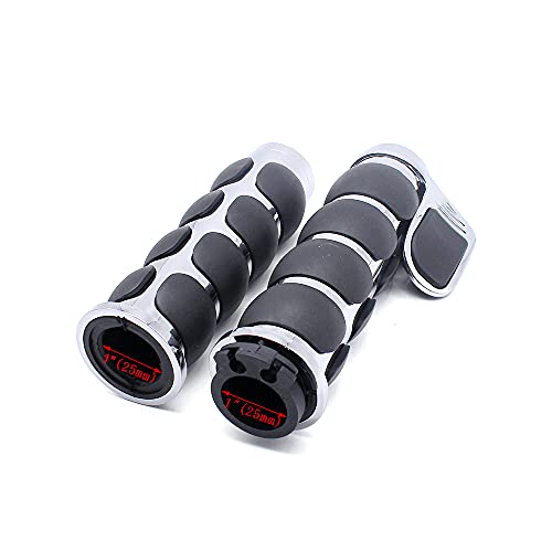 1" 25Mm Motorcycle Handlebar Grips Non-Slip Hand Grip With Throttle Assist For Harley Yamaha Kawasiki Suzuki Cruisers Choppers #TOP2