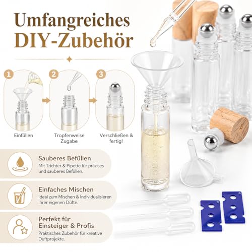 Flacons Roll On Vide 10ml pour parfum, aromathérapie et cosmétique DIY - 7