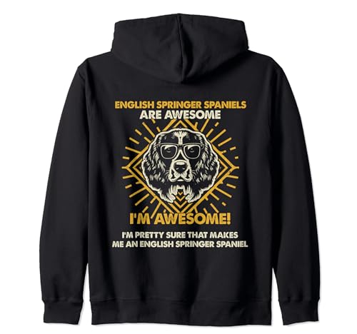 Dog Dad Are Awesome – Race English Springer Spaniel Dog Mom Sweat à Capuche