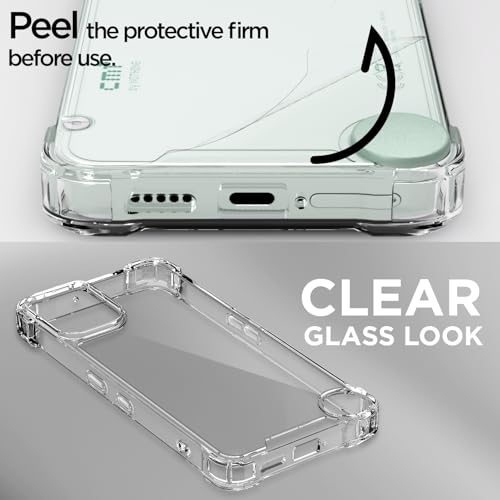 Image of Outlouders Back Cover for CMF by Nothing Phone 2 Pro 5G Clear Transparent PC + TPU Bumper Case with Raised Edges for Shockproof Protection(Transparent)
