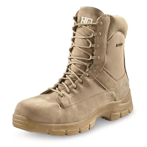 HQ ISSUE Men's Waterproof Classic 8" Side Zip Desert Tactical Boots2