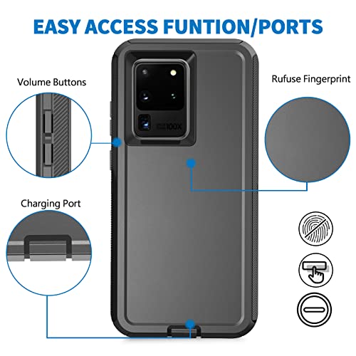 Coque pour Samsung Galaxy S20 Ultra 5G protection blindée rigide noire - 5