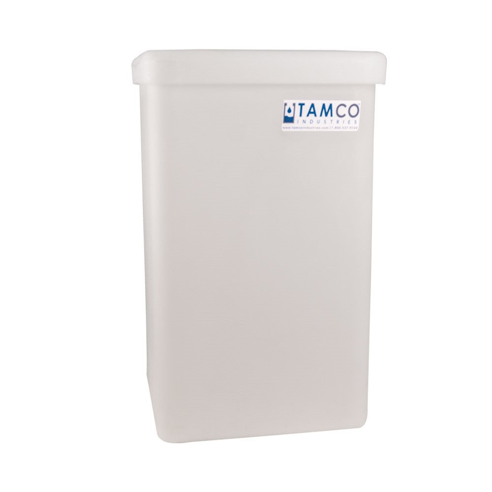Tamco Industries 10 Gallon Natural Heavy Duty Square Tank with Cover - 11-1/2inch L x 11-1/2inch W x 18inch H