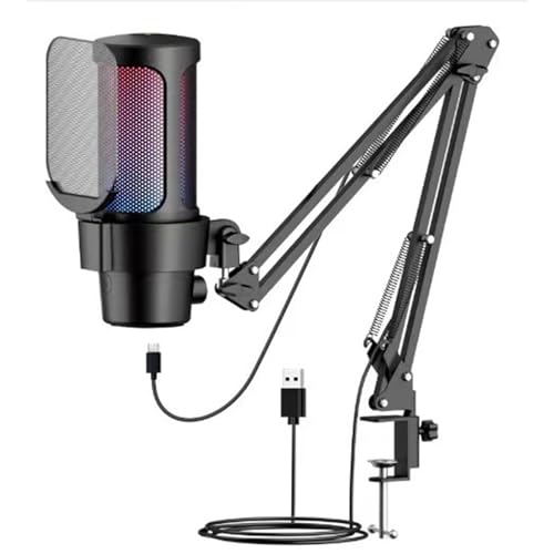 Microfono USB Nucelit con cancelacion de ruido y brazo articulado ajustable 3