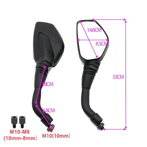 Rétroviseurs solides pour Yamaha Jog BWS avec miroir orientable