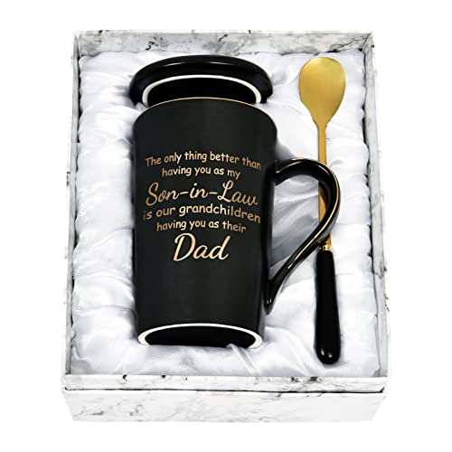 Cabtnca Father's Day Gift for Son-In-Law, Son In Law Gifts from Mother In Law, Son In Law Mug Cup, Best Son In Law Gifts, Son In Law Birthday Christmas Gifts from Father In Law, 14Oz by Cabtnca - Used condition - US$8.07