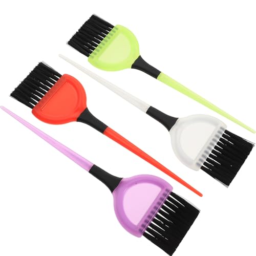 BIUDECO 4 pièces Pinceaux pour Coloration Cheveux Brosses Applicatrices Durables pour Teinture et Soins Outils Pratiques pour Salon et Usage Maison Répartition Uniforme Couleur Aléatoire
