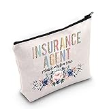 LEVLO Insurance Sales Agent Cosmetic Make Up Bag Insurance Agent Gift Insurance Agent Reliable Help Save Makeup Zipper Pouch Bag (Insurance Agent)