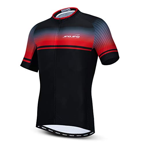 Cycling Jersey Men Team Mountain Bike Clothing MTB Bicycle Shirts Gradient Red XXL